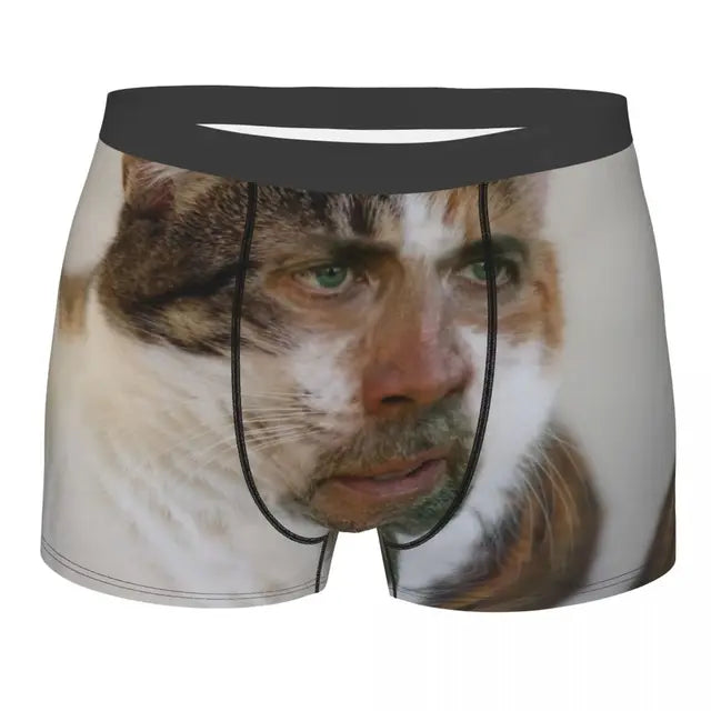 Nicolas Cage Cat Meme Boxer Shorts For Homme 3D Print Underwear Panties Briefs Soft Underpants eprolo