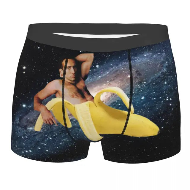 Nicolas Cage Cat Meme Boxer Shorts For Homme 3D Print Underwear Panties Briefs Soft Underpants eprolo