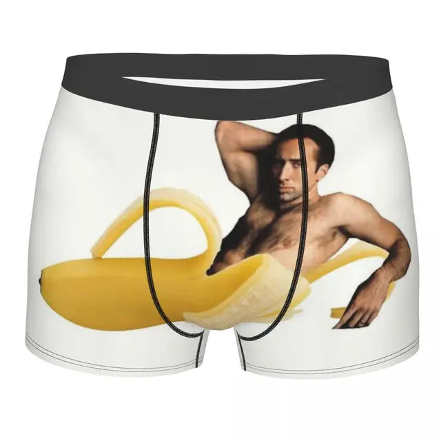 Nicolas Cage Cat Meme Boxer Shorts For Homme 3D Print Underwear Panties Briefs Soft Underpants eprolo