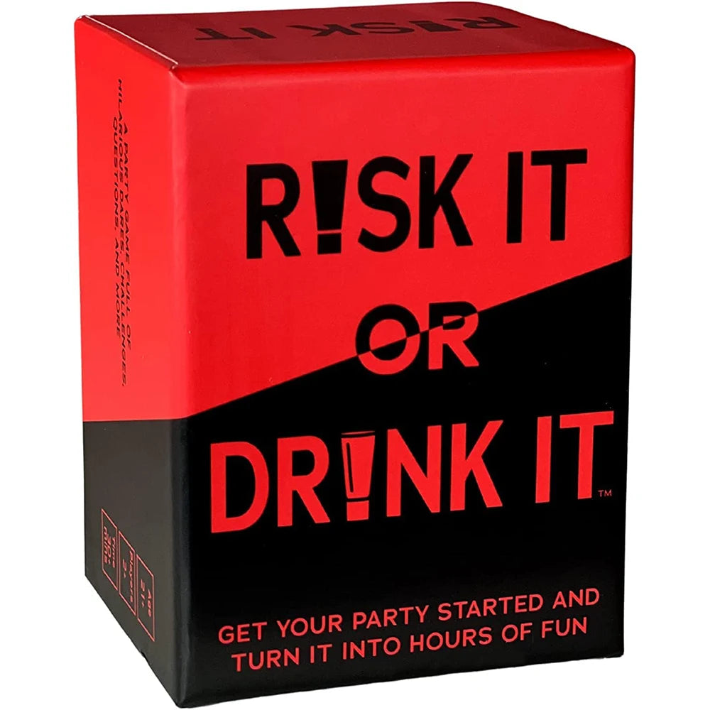 Risk It Or Drink It Fun Party Game For College Card Game Drinking Game Pregame Night Hilarious Dares Challenges  Questions Adult eprolo